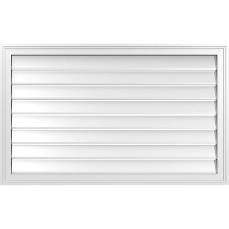 Ekena Millwork Vertical Surface Mount PVC Gable Vent: Functional, w/ 2"W x 1-1/2"P Brickmould Frame, 42"W x 26"H GVPVE42X2602SF